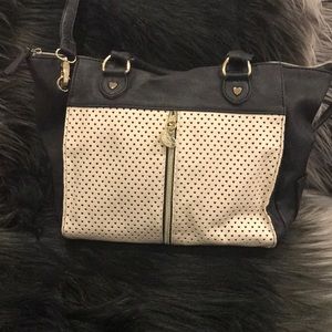 Betsy Johnson black and white purse